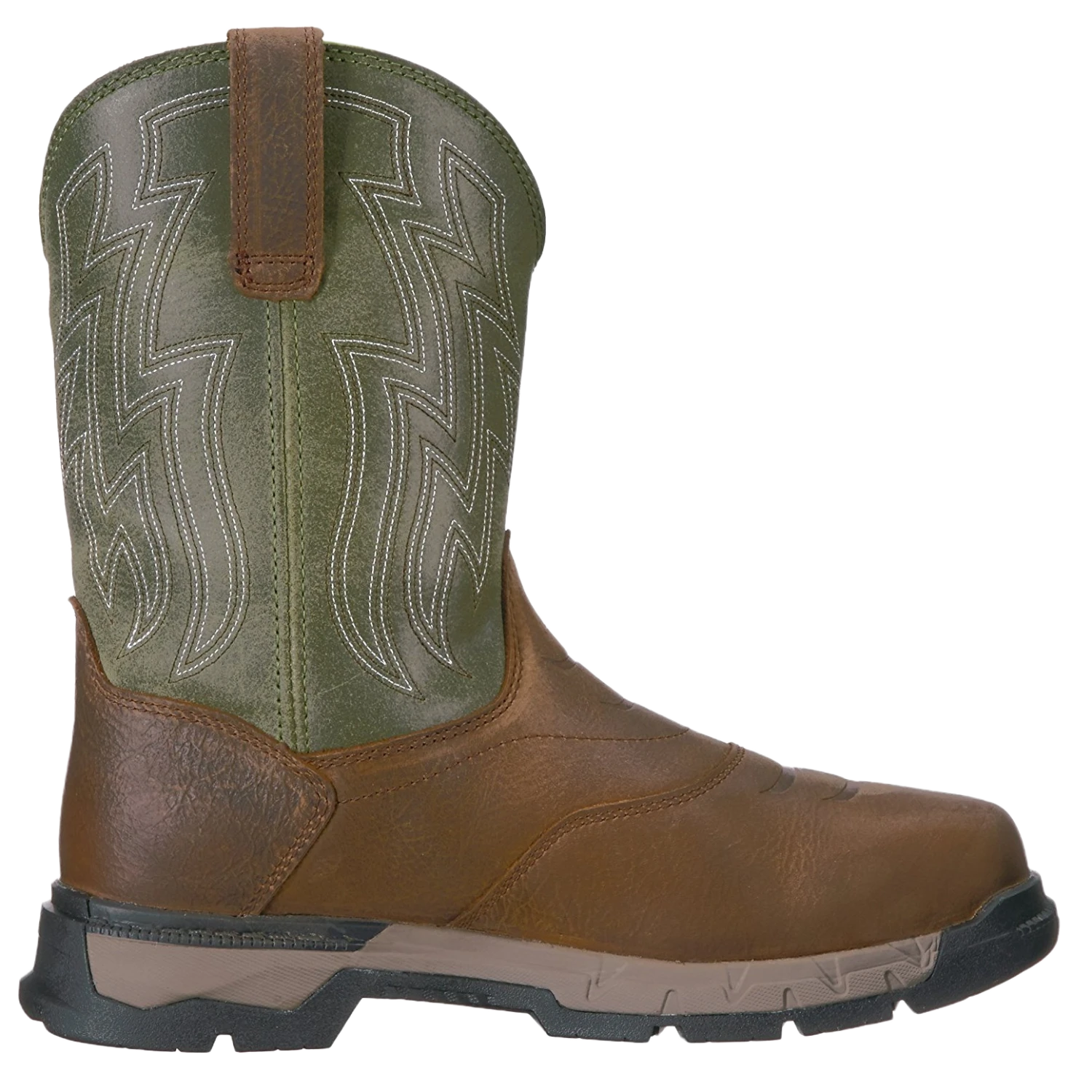 Ariat® Men's Rebar Flex Western H2O Rye Brown & Green Boots 10021485 3 Ariat® Men's Rebar Flex Western H2O Rye Brown & Green Boots 10021485