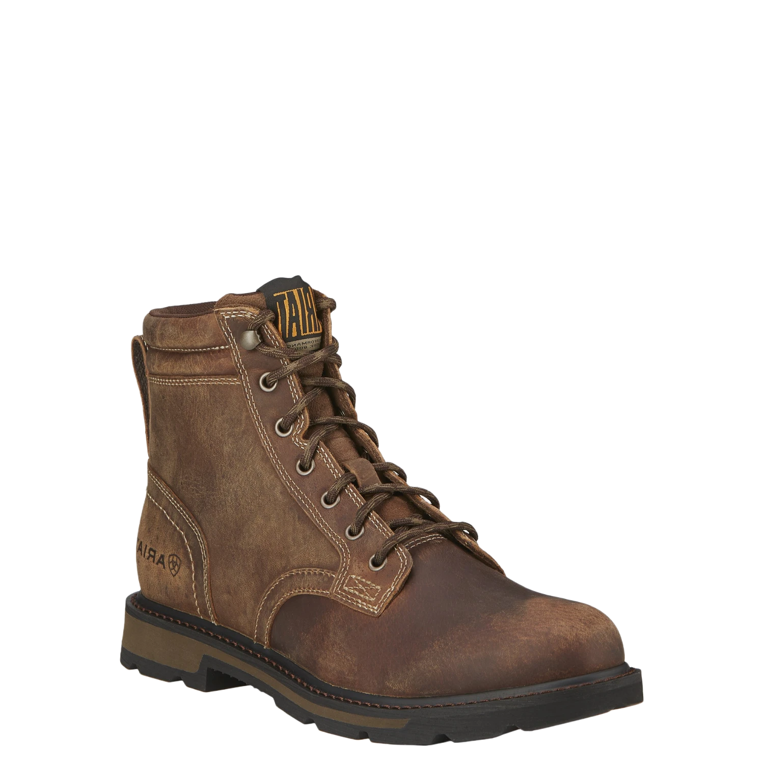 Ariat Men's Groundbreaker 6" Brown Lace-Up Soft Toe Work Boots 10016256 3 Ariat Men's Groundbreaker 6" Brown Lace-Up Soft Toe Work Boots 10016256