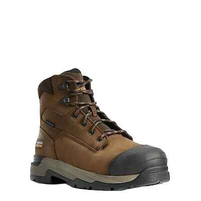 Ariat Men's Brown Mastergrip Defend H2O Work Boots 10029523 3 Ariat Men's Brown Mastergrip Defend H2O Work Boots 10029523
