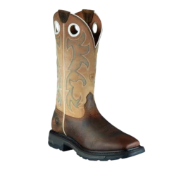 Ariat® Men's Beige Workhog Square Toe Tall Earth Boots 10008205