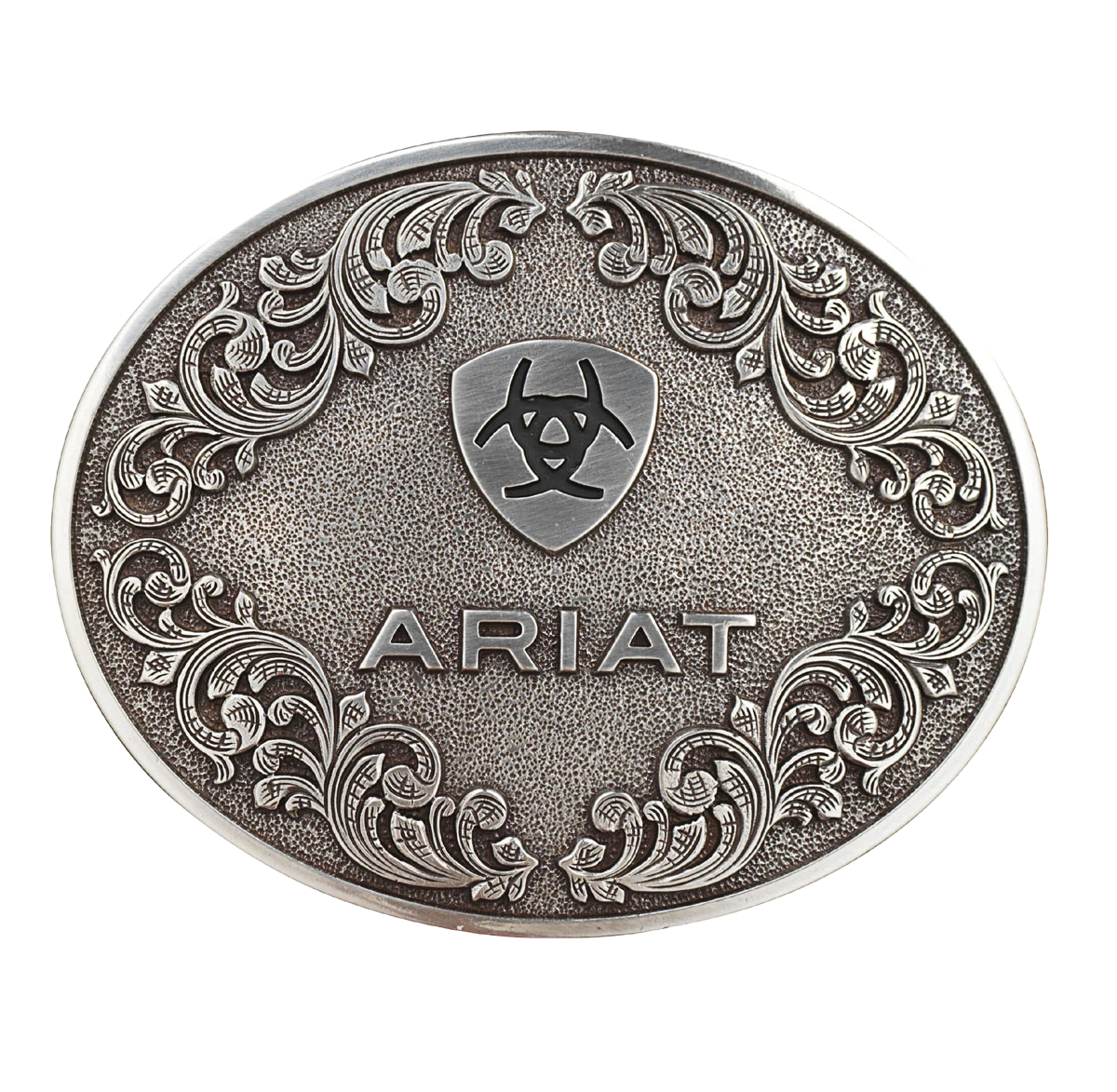 Ariat Men'sSilver Logo Belt Buckle A37012 3 Ariat Men'sSilver Logo Belt Buckle A37012