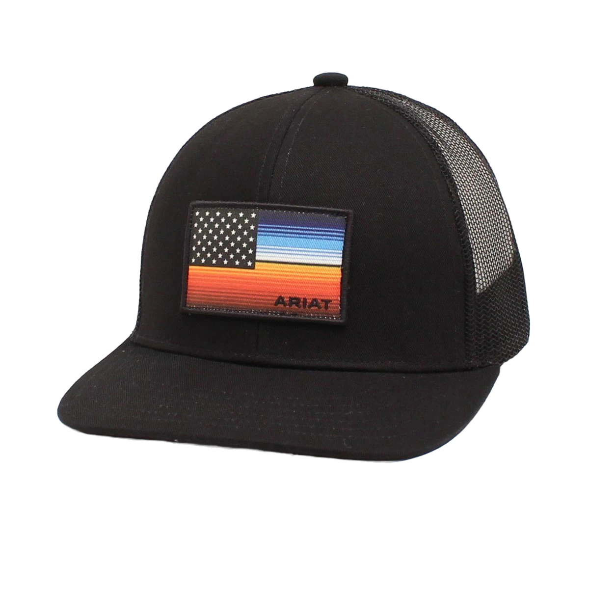 Ariat® Men's Serape USA Flag Black Snapback Hat A300016201 3 Ariat® Men's Serape USA Flag Black Snapback Hat A300016201
