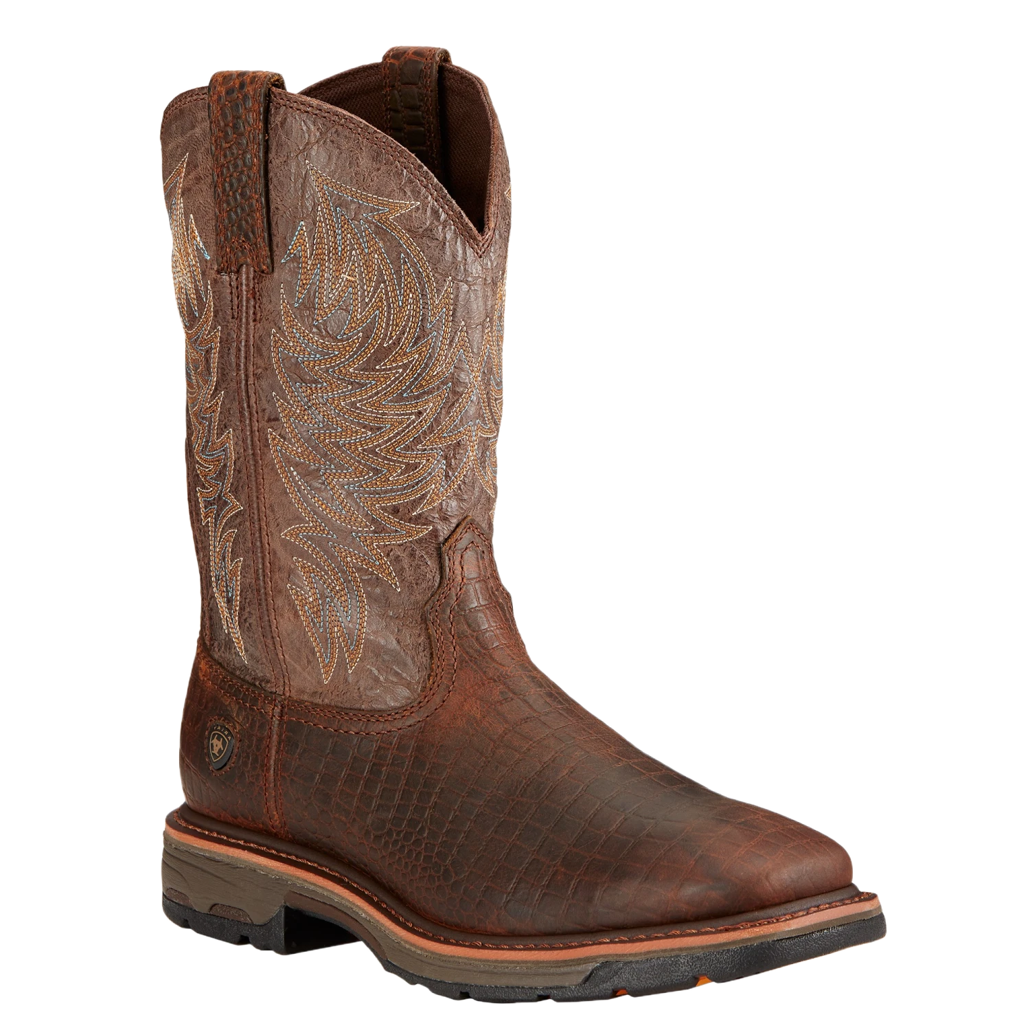 Ariat® Men's Workhog Square Toe Coco Print Brown Boots 10017415 3 Ariat® Men's Workhog Square Toe Coco Print Brown Boots 10017415
