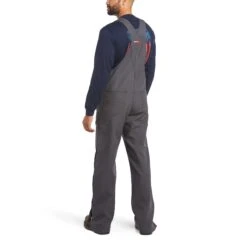 Ariat® Men's FR DuraCanvas Unlined Iron Grey Bib 10034650 -Ariat Shoes Shop S21 MNS WORK 10034650 back