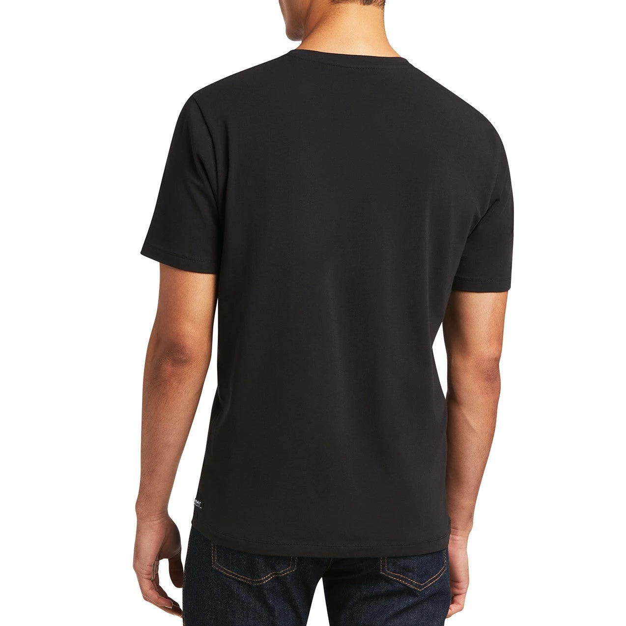 Ariat® Men's Vertical Logo Black Short Sleeve T-Shirt 10039192 4 Ariat® Men's Vertical Logo Black Short Sleeve T-Shirt 10039192 - Image 2