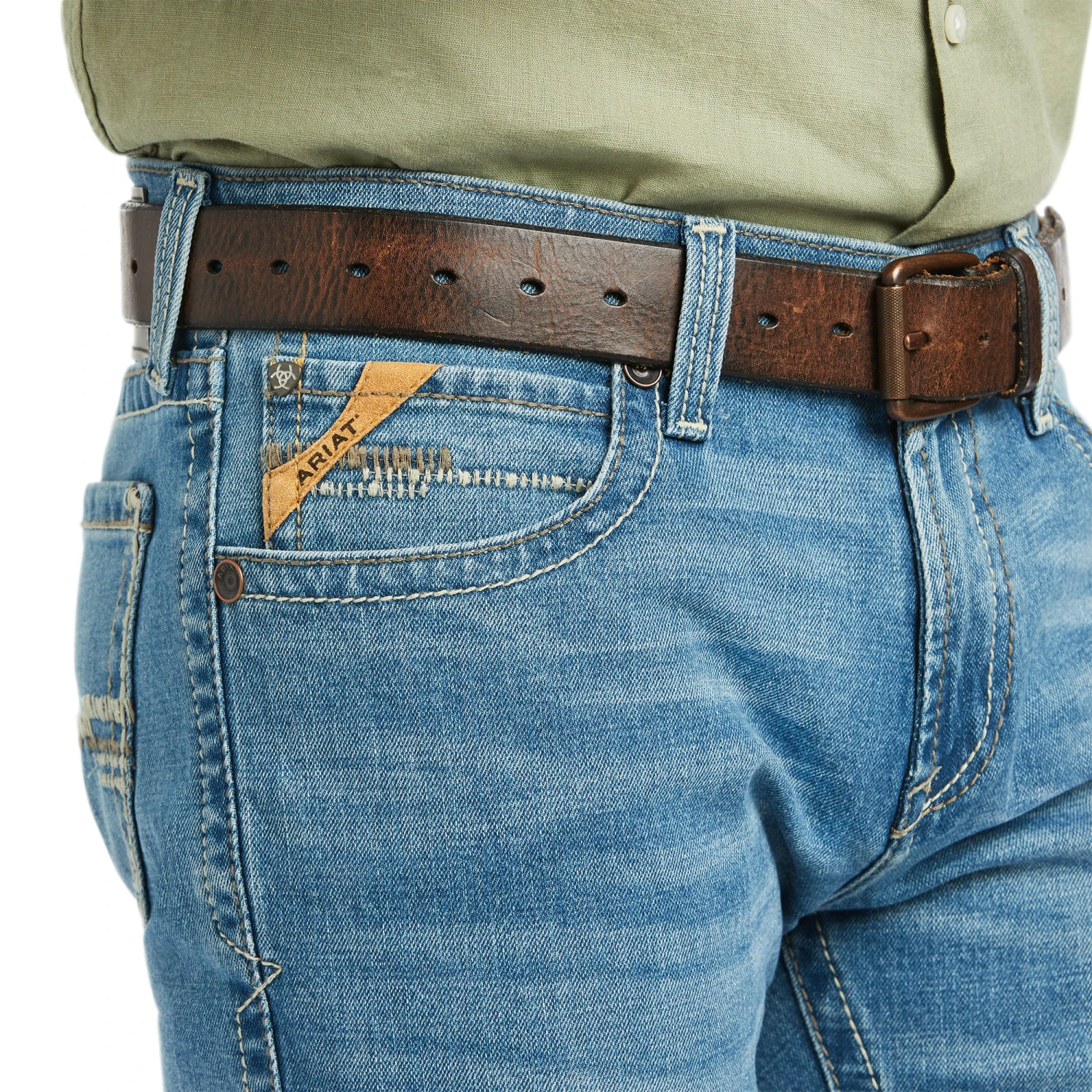 Ariat® Men's M7 Slim Stretch Julian Straight Leg Jeans 10039614 5 Ariat® Men's M7 Slim Stretch Julian Straight Leg Jeans 10039614 - Image 3