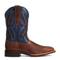 Ariat® Men's VentTEK™ 360° Rowder Tan & Blue Boots 10040238 9 Ariat® Men's VentTEK™ 360° Rowder Tan & Blue Boots 10040238 -Ariat Shoes Shop S22 MNS WEST 10040238 side