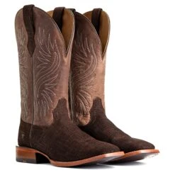Ariat Men's Circuit Rockridge Dark Coffee & Conch Tan Boots 10040241 -Ariat Shoes Shop S22 MNS WEST 10040241 pair