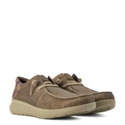 Ariat Men's Hilo Stretch Lace Dark Tan & Rust Aztec Shoe 10040445 -Ariat Shoes Shop S22 MNS WEST 10040445 pair