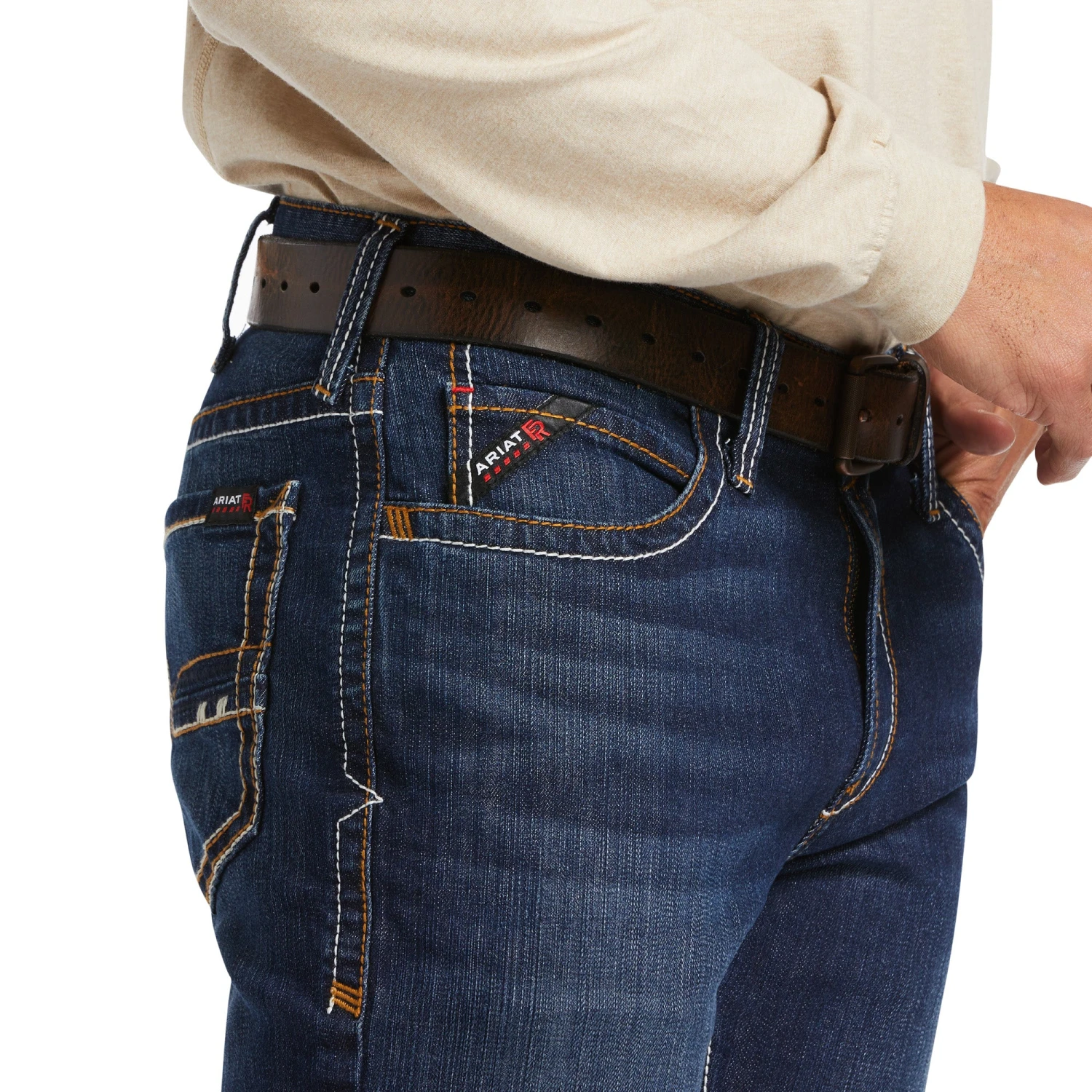 Ariat Men's FR M4 Relaxed DuraStretch Stillwell Bootcut Jeans 10039283 5 Ariat Men's FR M4 Relaxed DuraStretch Stillwell Bootcut Jeans 10039283 - Image 3