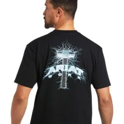 Ariat® Men's Rebar Cotton Strong Voltaic Hammer Black T-shirt 10039665 -Ariat Shoes Shop S22 MNS WORK 10039665 detail01