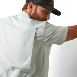 Ariat® Men's VentTEK™ Outbound Fair Aqua Button Down Shirt 10043426 -Ariat Shoes Shop S23 MNS WEST 10043426 detail02