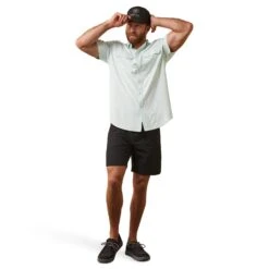 Ariat® Men's VentTEK™ Outbound Fair Aqua Button Down Shirt 10043426 -Ariat Shoes Shop S23 MNS WEST 10043426 full