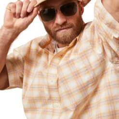 Ariat® Men's Pro Series Koa Golden Rod Button Down Shirt 10043641 -Ariat Shoes Shop S23 MNS WEST 10043641 detail01