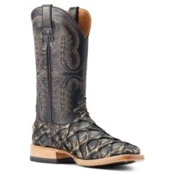 Ariat® Men's Deep Water Exotic Distressed Black Western Boots 10044420 11 Ariat® Men's Deep Water Exotic Distressed Black Western Boots 10044420 -Ariat Shoes Shop S23 MNS WEST 10044420 medial