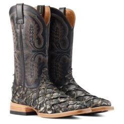 Ariat® Men's Deep Water Exotic Distressed Black Western Boots 10044420 15 Ariat® Men's Deep Water Exotic Distressed Black Western Boots 10044420 -Ariat Shoes Shop S23 MNS WEST 10044420 pair