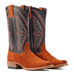Ariat® Men's Futurity Showman Dark Copper Roughout & Black Western Boots 10044524 15 Ariat® Men's Futurity Showman Dark Copper Roughout & Black Western Boots 10044524 -Ariat Shoes Shop S23 MNS WEST 10044524 pair