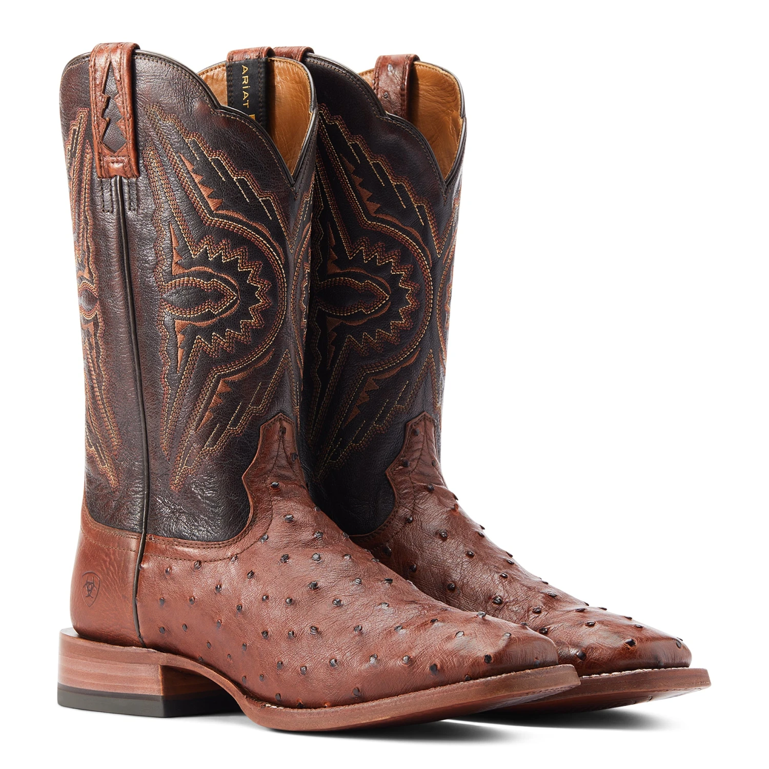 Ariat Men's Broncy Cinnamon Full QuillDark Auburn Western Boots 10044576 9 Ariat Men's Broncy Cinnamon Full QuillDark Auburn Western Boots 10044576 - Image 7