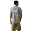 Ariat® Men's Offset Circle Stone Heather T-Shirt 10045291 -Ariat Shoes Shop S23 MNS WEST 10045291 back