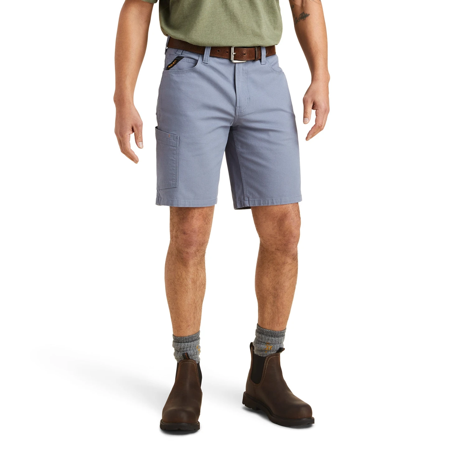 Ariat® Men's Rebar DuraStretch™ Made Tough Flint Stone Shorts 10043170 3 Ariat® Men's Rebar DuraStretch™ Made Tough Flint Stone Shorts 10043170