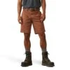 Ariat® Men's Rebar DuraStretch™ Made Tough Rust Brown Shorts 10043171 2 Ariat® Men's Rebar DuraStretch™ Made Tough Rust Brown Shorts 10043171 -Ariat Shoes Shop S23 MNS WORK 10043171 front