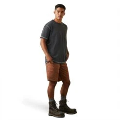 Ariat® Men's Rebar DuraStretch™ Made Tough Rust Brown Shorts 10043171 11 Ariat® Men's Rebar DuraStretch™ Made Tough Rust Brown Shorts 10043171 -Ariat Shoes Shop S23 MNS WORK 10043171 full