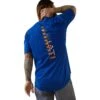 Ariat® Men's Rebar Workman USA Logo Royal Blue T-Shirt 10043560 -Ariat Shoes Shop S23 MNS WORK 10043560 back