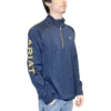 Ariat Men's Tek Team Navy & Bronze 1/2 Zip Sweatshirt 10039084 2 Ariat Men's Tek Team Navy & Bronze 1/2 Zip Sweatshirt 10039084 -Ariat Shoes Shop bluebrownmensgffds